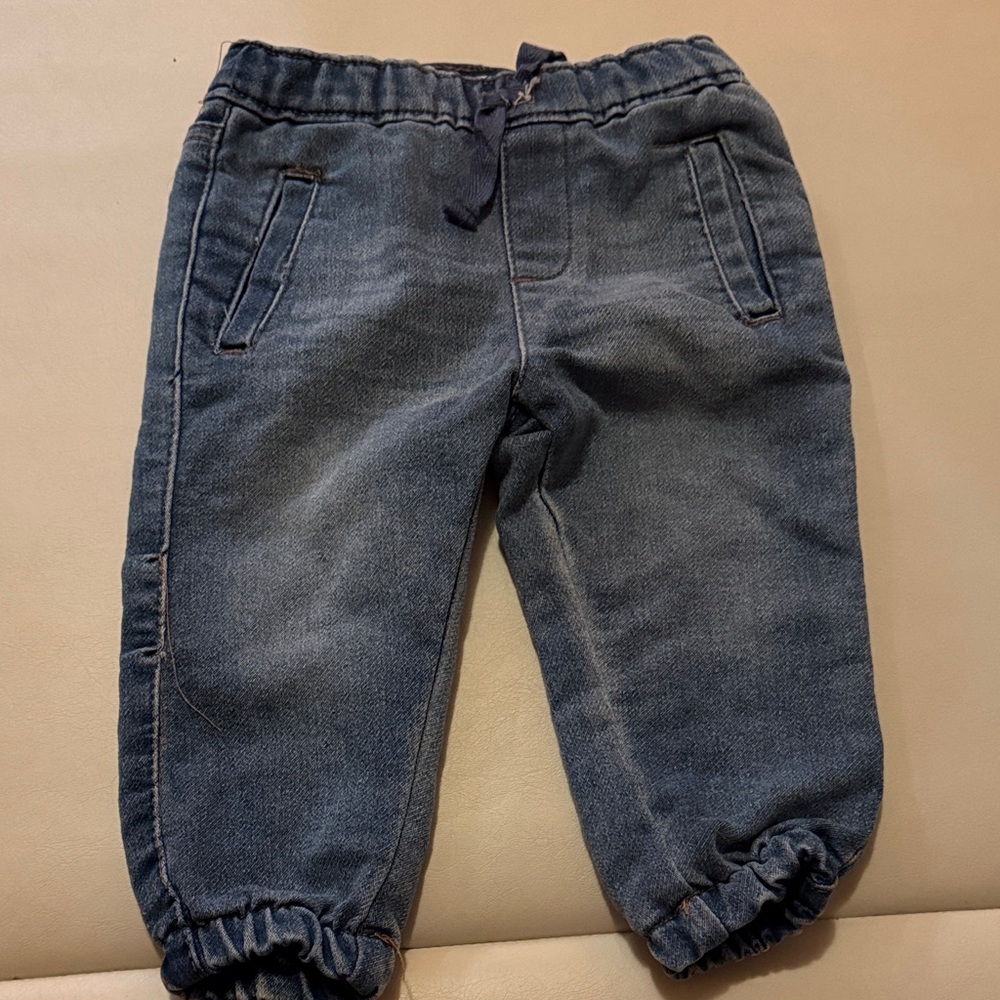 7 For All Mankind Blue Denim Joggers 12m